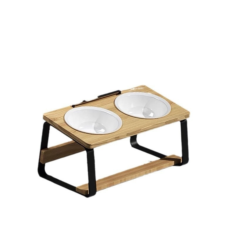 Elevate Mealtime with the Ceramic Double Pet Feeding Bowl With Elevated Stand